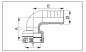 Preview: Dimensions Pull over spout with 90° hose connection