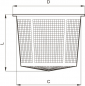 Preview: Arag Basket Filter dimensions