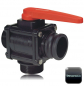 Preview: Arag Ball Valve 3-way series 453 Adapter + male thread