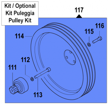 Pulley Kit 5001006000 for Comet Pumps APS 101-121