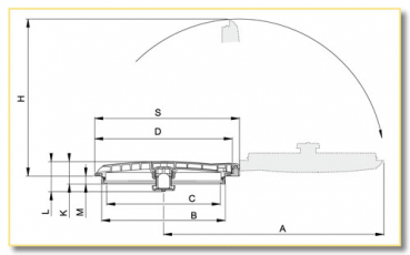 Arag 180° hinged tank lid with labyrinth valve