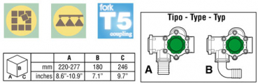 Arag Main manual control valve series 471 | T5 fork connector