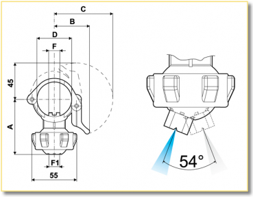 Arag Ball Nozzle Holder HAND-LOCK 1 1/2" Pipe