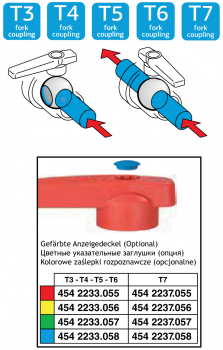 Arag Ball Valve 2-way series 455 T-fork-coupling