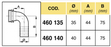 Arag Stecktülle 90° für Klappventil