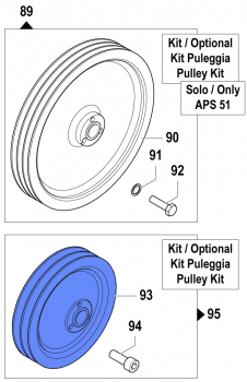Pulley 2424003500 for Comet Pumps APS 61-71
