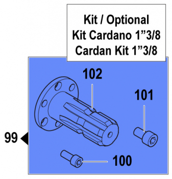 Cardan Kit 5003000700 for Comet Pump APS 96