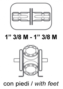 Connection variant PTO shaft both sides