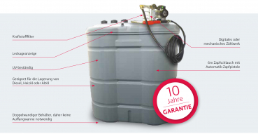 DURAplas Diesel Storage Tank 2000 liters | DFS2000A