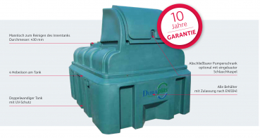 DURAplas Diesel Storage Tank 3000 liters