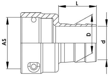 Rau Pull over spout AS40 with hose connection