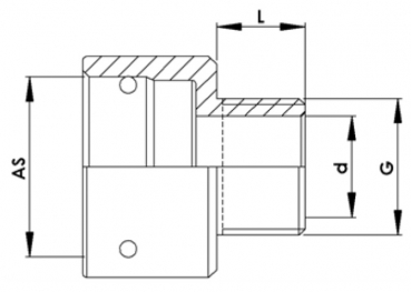 Rau pull over spout AS40 with male thread