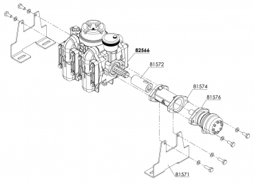 RAU Mounting bracket for hydraulic motors P70 to P380