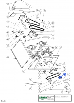 TEBBE sprocket 1” single, 27 teeth, ⌀50 slot 14