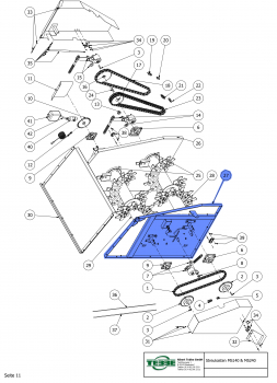 TEBBE side panel for roller box MS140 left