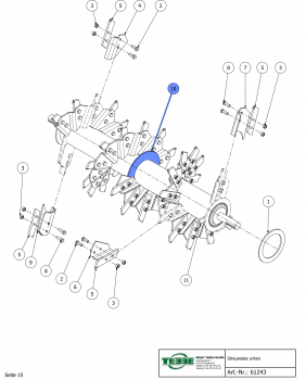 TEBBE center disk for milling drum