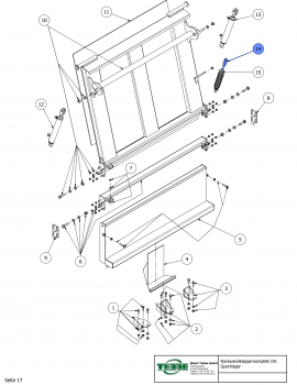 TEBBE clevis for large spring rear wall flap