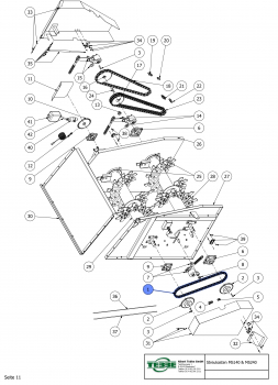 TEBBE Rollenkette 1" einfach 2300 komplett links