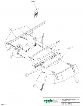 TEBBE hydraulic left-hand border spreading device Mod.12