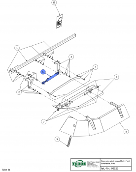 TEBBE Hydraulic cylinder for border spreading device