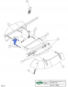 TEBBE external lifting arm for border spreading device