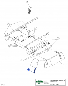 TEBBE Tension spring for border spreading device