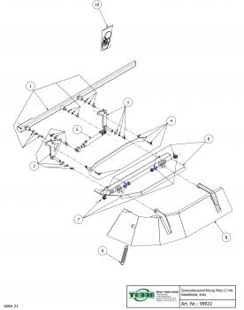 TEBBE bolt M24x70 + nut for border spreading device