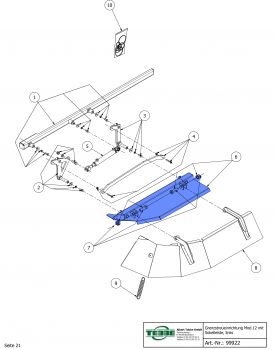 TEBBE Cover for border spreading device mod. 12 left