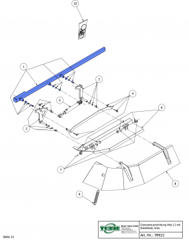 TEBBE base strip for border spreading device