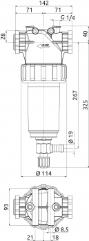 Arag Druckfilter mit Flansch 3269113 für Armaturen