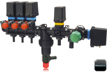 Control sprayer-unit with 3 sections