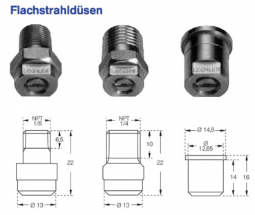 Lechler high-pressure nozzle flat-jet 25°