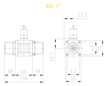 Polmac Durchflussmesser Turbo Flow, Gewindeanschluss, Details