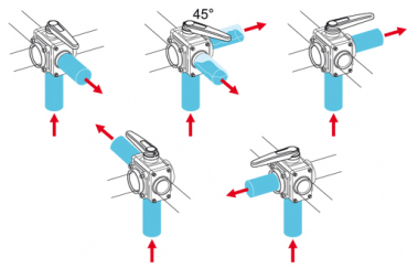 Arag 5-way Ball Valve series 453 - 6 bar / 90 PSI