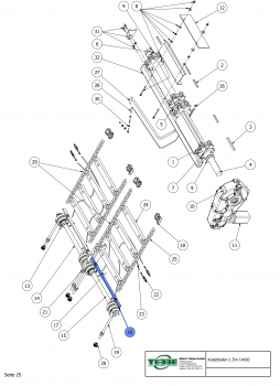 TEBBE Halteleiste mit 2x Stellring ⌀40