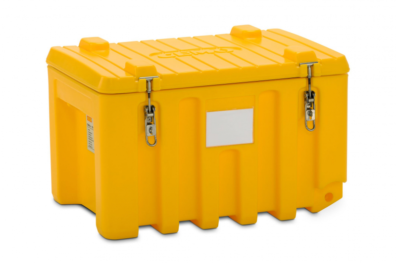 Polyethylene tool box 150 liter, yellow