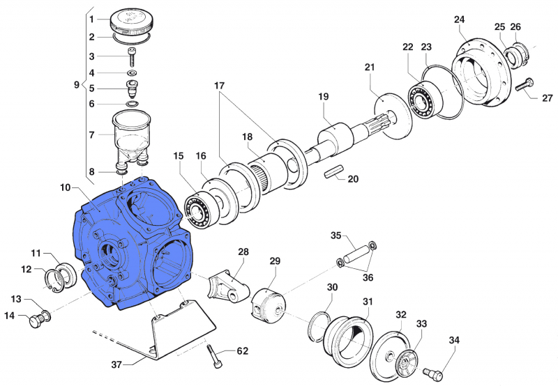 Pump Crankcase 0403014400 for Comet BP 241-281 K