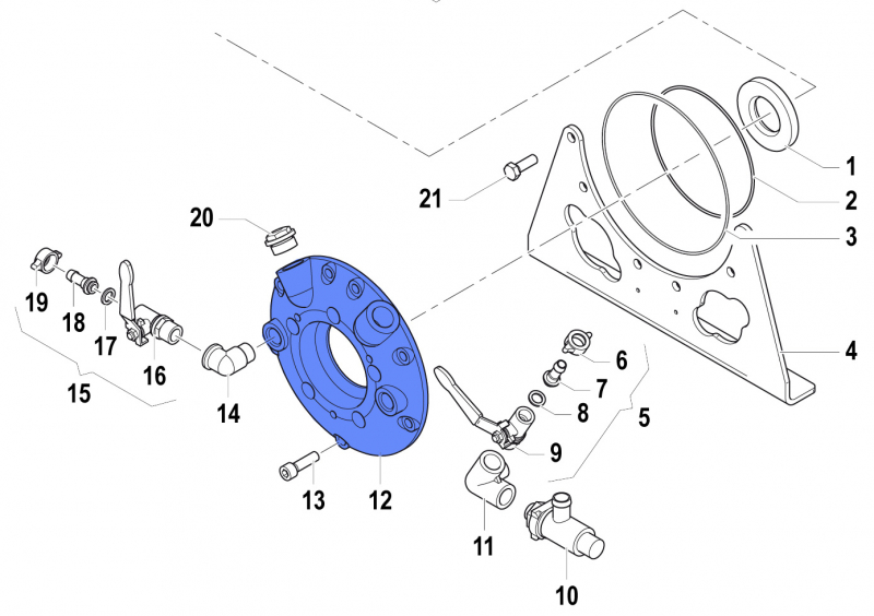 Flange 1009010300 for Comet Pumps APS 141-166