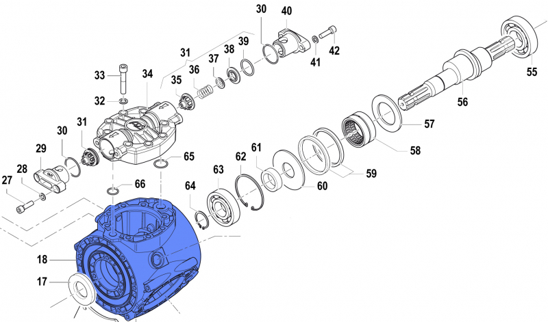 Pump Crankcase 0403012600 for Comet Pumps APS 101-121