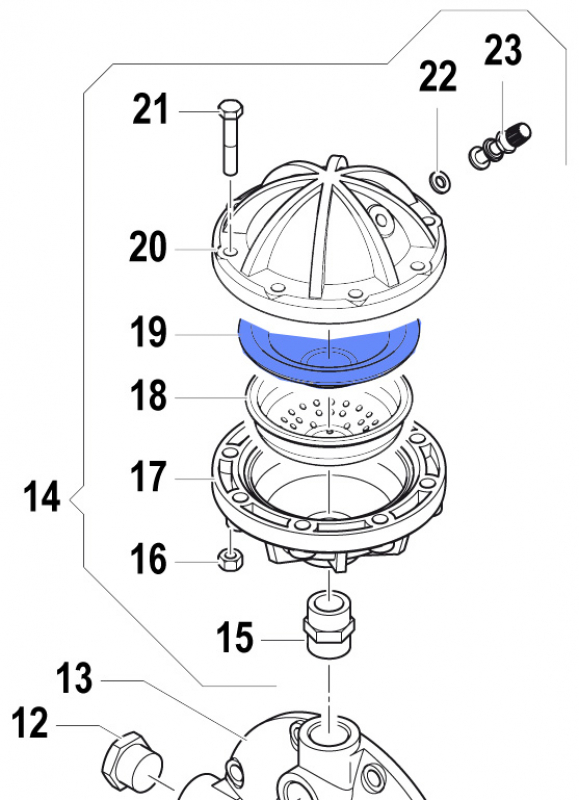 Diaphragm Pressure Accumulator 1800003400 for Comet Pump APS 145