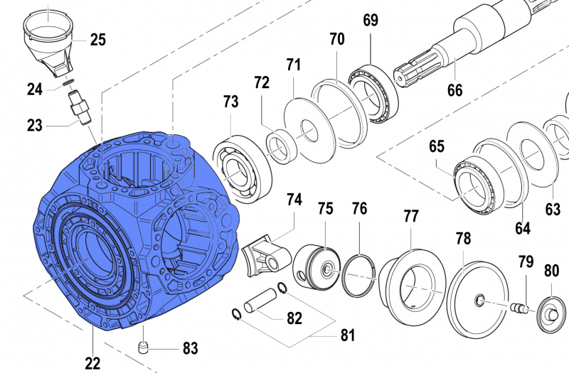 Pump Crankcase 0403012500 for Comet Pumps APS 141-166