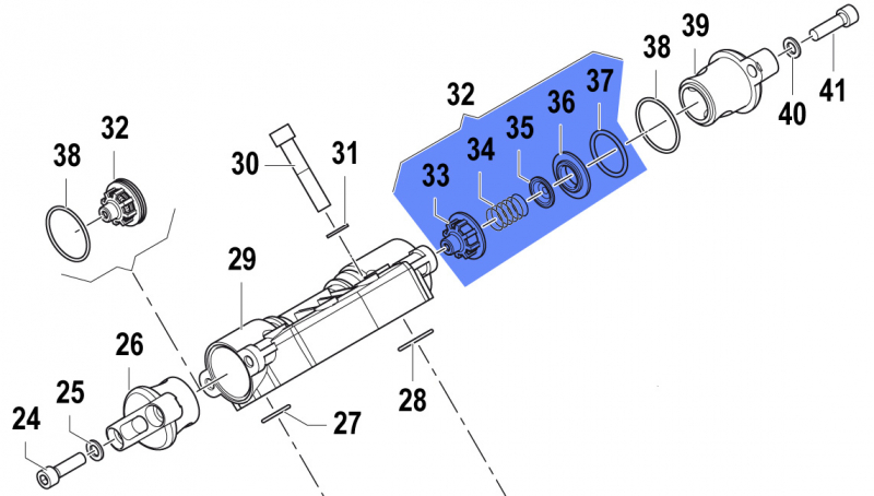 Saug-Druckventil Kit 1220003400 für Comet Pumpe APS 145