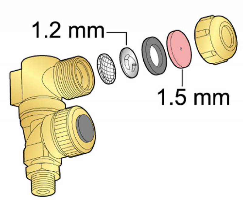 Arag Brass Nozzle Holder with diaphragm check valve