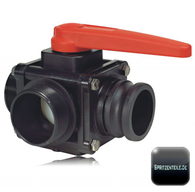 Arag Ball Valve 3-way Adapter and male thread