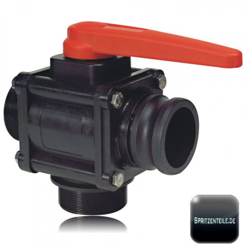 Arag Ball Valve 3-way series 453 Adapter + male thread