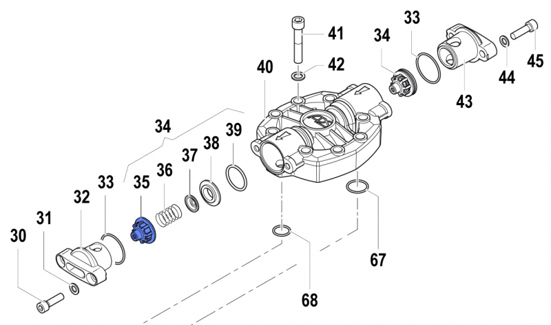 Valve Cage 1205003000 for Comet Pumps APS 141-166