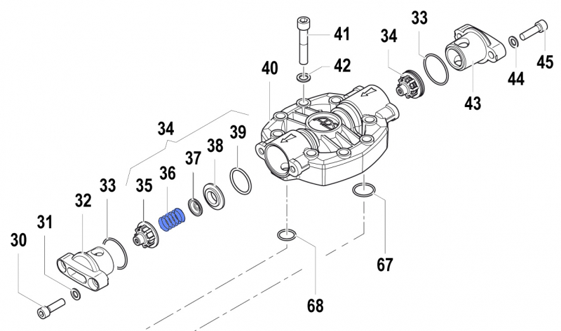 Spring 1802001500 for Comet Pump APS 141-166