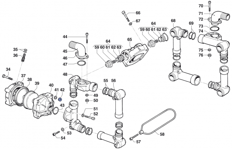 Nut 0604010500 for Comet Pumps BP 151-171 K