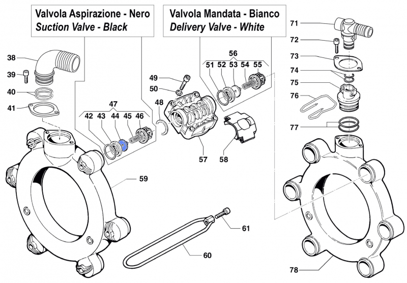 Suction-Valve 3604003500 for Comet BP 241-281 K