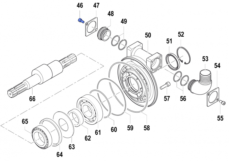 Screw 3609016400 for Comet Pumps APS 141-166